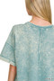 Zenana French Terry Acid Washed T-Shirt