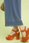 Umgee Linen Wide Leg Cropped Pants with Lace Trim