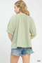 Umgee Stripe V-Neck Blouse