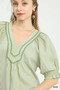 Umgee Stripe V-Neck Blouse