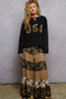 POL Round Neck Long Sleeve French Terry Sweatshirt with USA Letter Animal Patch