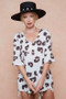 BiBi Leopard Printed V Neck Woven Top with Ruffled