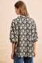 BiBi Floral Jacquard Short Dolman Sleeves Shirt