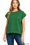 Zenana Scuba Short Sleeve Sweatshirts