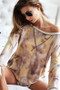 BiBi Tie Dye Terry Pull Over With Contrast Stitching
