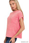 Zenana Chenille Waffle Short Sleeve Sweater