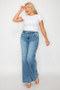 bytos Full Size High Rise Wide Leg Jeans with Pockets