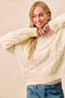 BiBi Checker Board Drop Shoulder Sweater