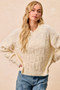BiBi Checker Board Drop Shoulder Sweater
