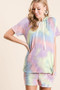 BiBi Tie Dye Terry Hoodie with Drawstring