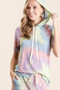 BiBi Tie Dye Terry Hoodie with Drawstring