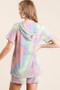 BiBi Tie Dye Terry Hoodie with Drawstring
