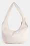 Fame Panel Stitch Crescent Leather Shoulder Bag
