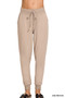 Zenana Drawstring Cotton Joggers with Pockets