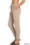 Zenana Drawstring Cotton Joggers with Pockets