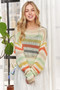 ADORA Stripe Long Sleeves Knit Top