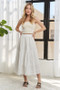 ADORA Elastic Waistband Tiered Midi Skirt