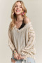 ADORA Frayed Zebra Knit Top