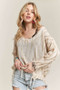 ADORA Frayed Zebra Knit Top