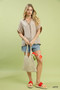 Umgee Stripe Collared Oversized Top