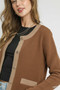 Umgee Two-Tone Button Front Cardigan