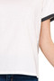 Zenana Contrast Binding Short Sleeve Tee Shirts