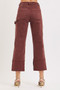 RISEN Full Size High Rise Wide Straight Cuffed Patch Jeans Plus Size