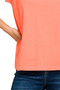 Zenana Round Neck Folded Short Sleeve T-Shirt