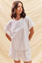SO ME Round Neck Short Sleeve Top and Shorts Set