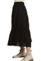 ADORA Elastic Waistband Tiered Midi Skirt