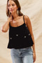 SO ME Holiday Velvet Ribbon Rhinestone Christmas Top
