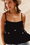 SO ME Holiday Velvet Ribbon Rhinestone Christmas Top