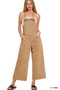 Zenana Washed Knot Strap Pockets Jumpsuit