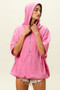 BiBi Vintage Washed Waffle Thermal Hoodie