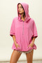 BiBi Vintage Washed Waffle Thermal Hoodie