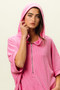 BiBi Vintage Washed Waffle Thermal Hoodie