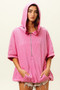 BiBi Vintage Washed Waffle Thermal Hoodie