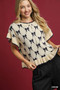 Umgee Bow Knit Ruffle Sleeve Sweater