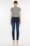 Kancan High-Rise Slim Fit Raw Hem Ankle Jeans