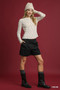 Umgee Bow Print Lightweight Knit Top