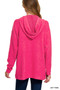 Zenana Hooded Brushed Melange Hacci Sweater