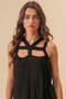 BiBi Rayon Span Jersey Cut Out with Straps Detailed