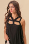 BiBi Rayon Span Jersey Cut Out with Straps Detailed
