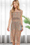 ADORA Multi Color Crochet Tunic Top
