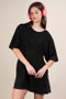 VERY J Mineral Washed Oversized Knit Comfy Romper