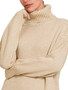 Zenana Turtle Neck Long Sleeve Midi Sweater Dress