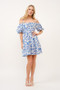 And The Why Off Shoulder Bubble Sleeve Dress