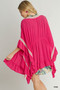 Umgee Ruffle Trim Kimono with Crochet Accent