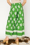 Umgee Floral Pleated Wide-Leg Pants