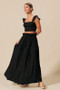 SO ME Smocked Top and Flowy Maxi Skirt Set